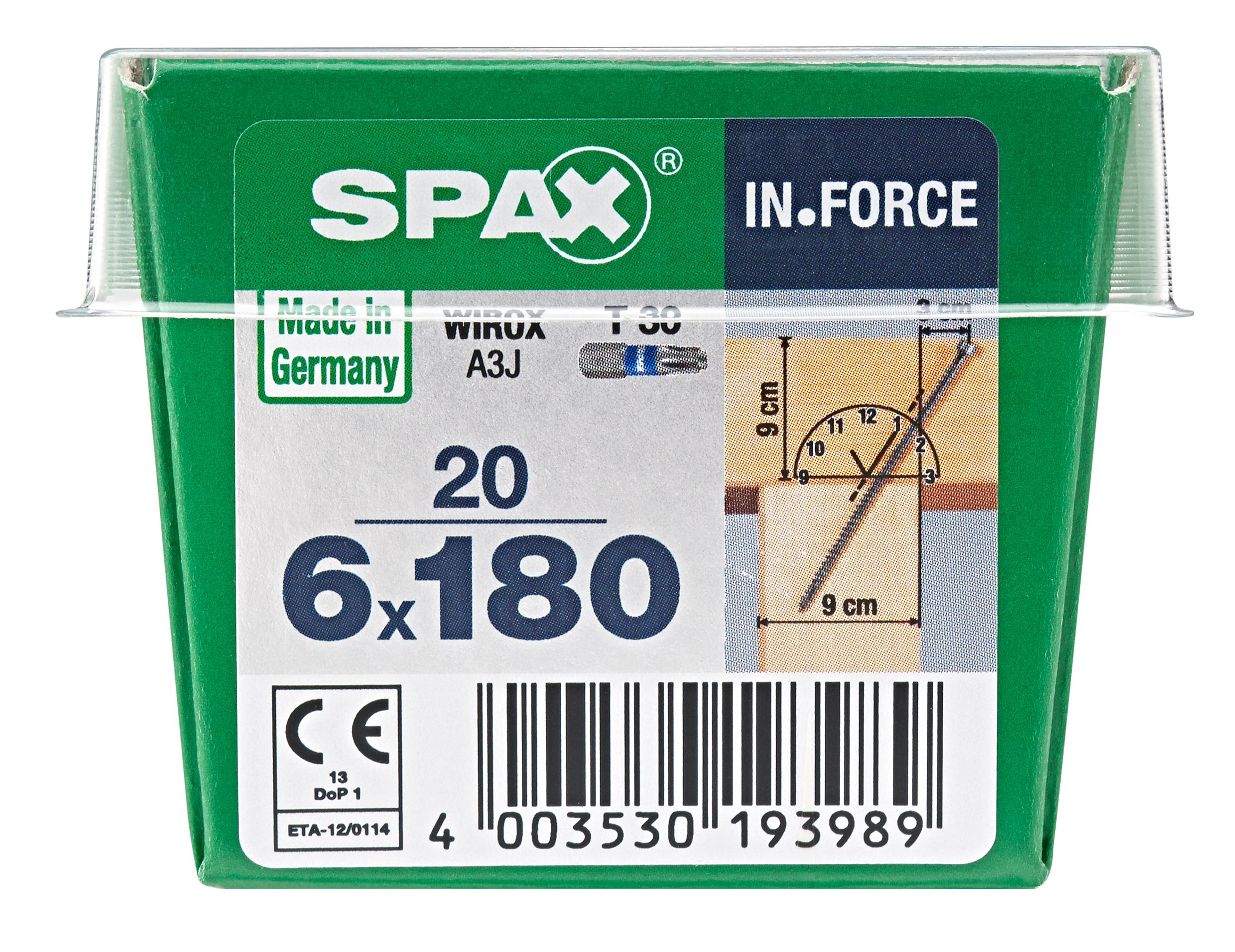 SPAX IN.FORCE T-STAR PLUS T30 WIROX M-STK 20 UD.
