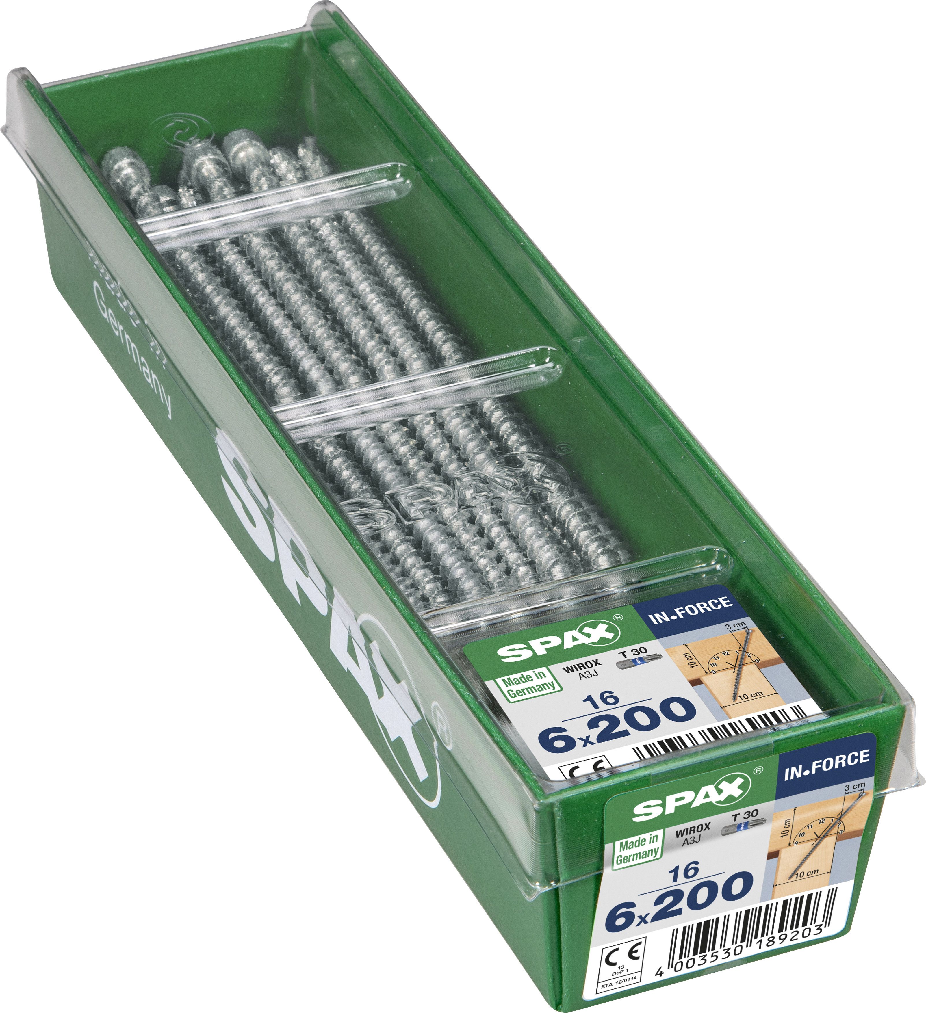 SPAX IN.FORCE T-STAR PLUS T30 WIROX M-STK 16 UD.