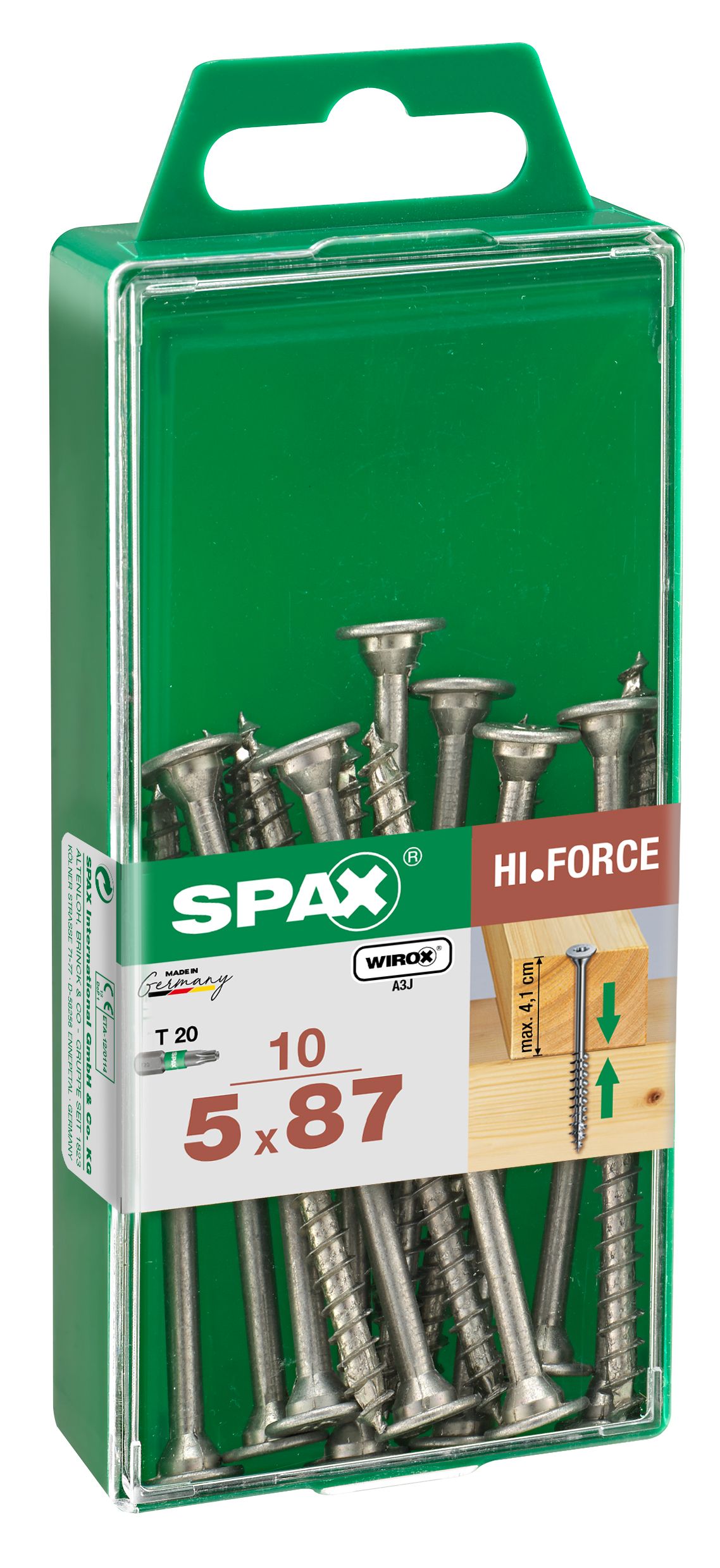 SPAX HI.FORCE T-STAR PLUS T20 WIROX M 15 UD.