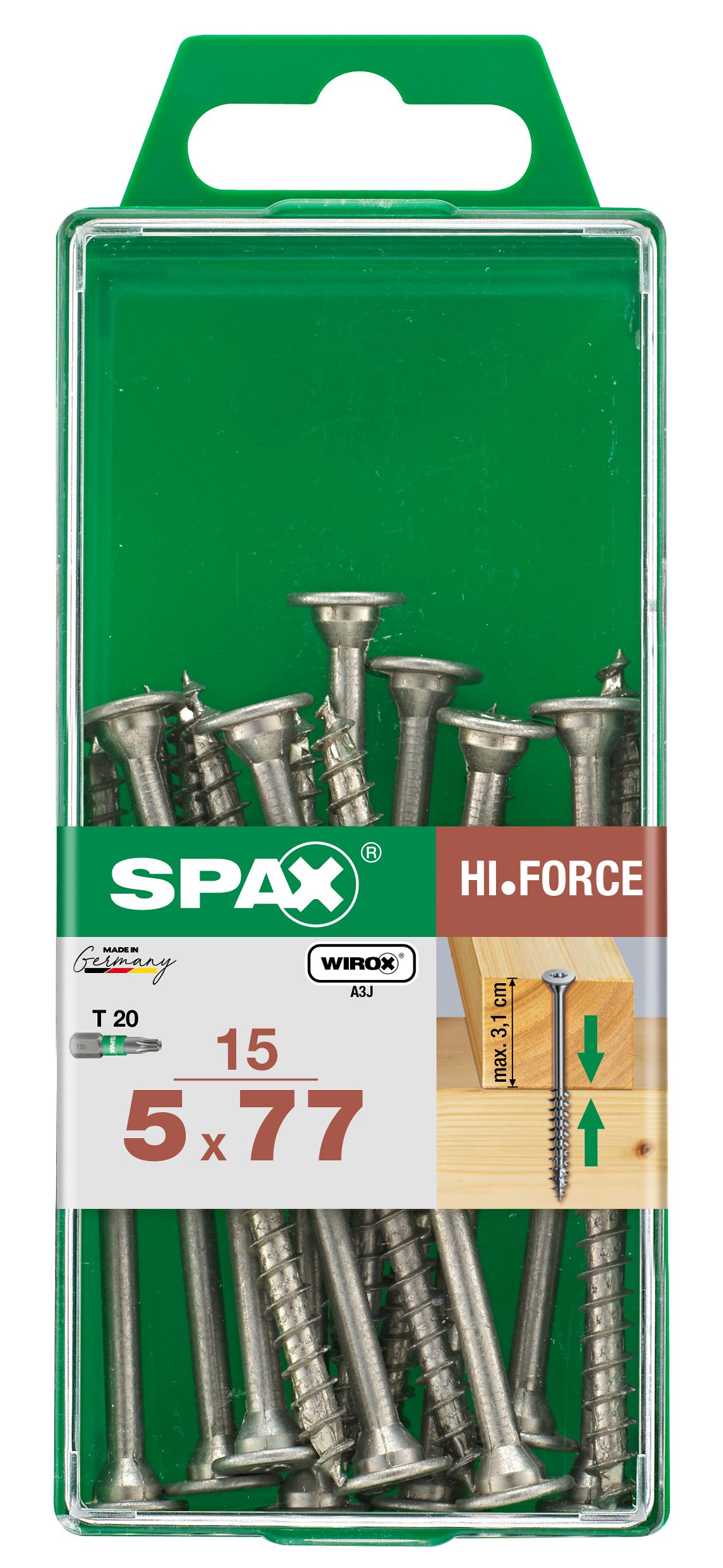 SPAX HI.FORCE T-STAR PLUS T20 WIROX M 15 UD.