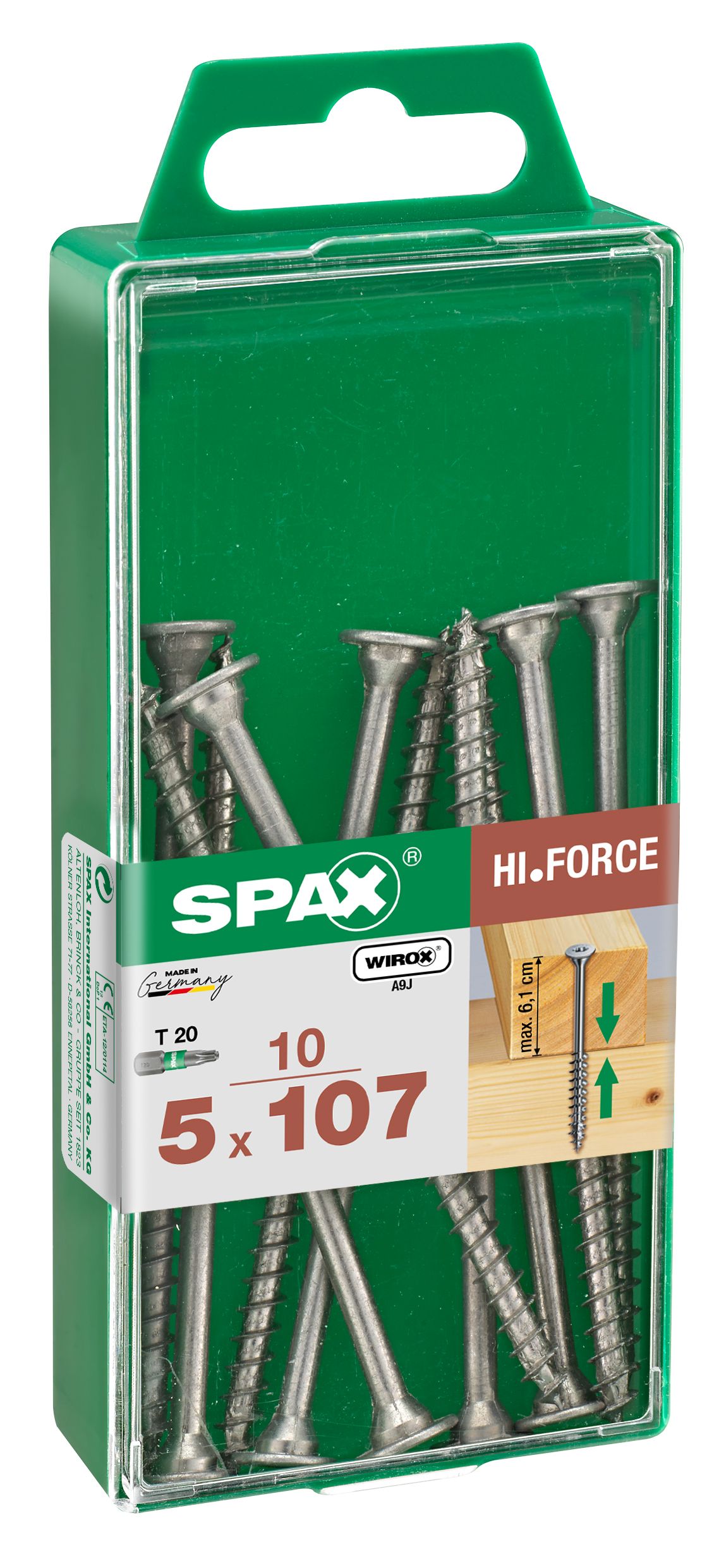 SPAX HI.FORCE T-STAR PLUS T20 WIROX M 10 UD.