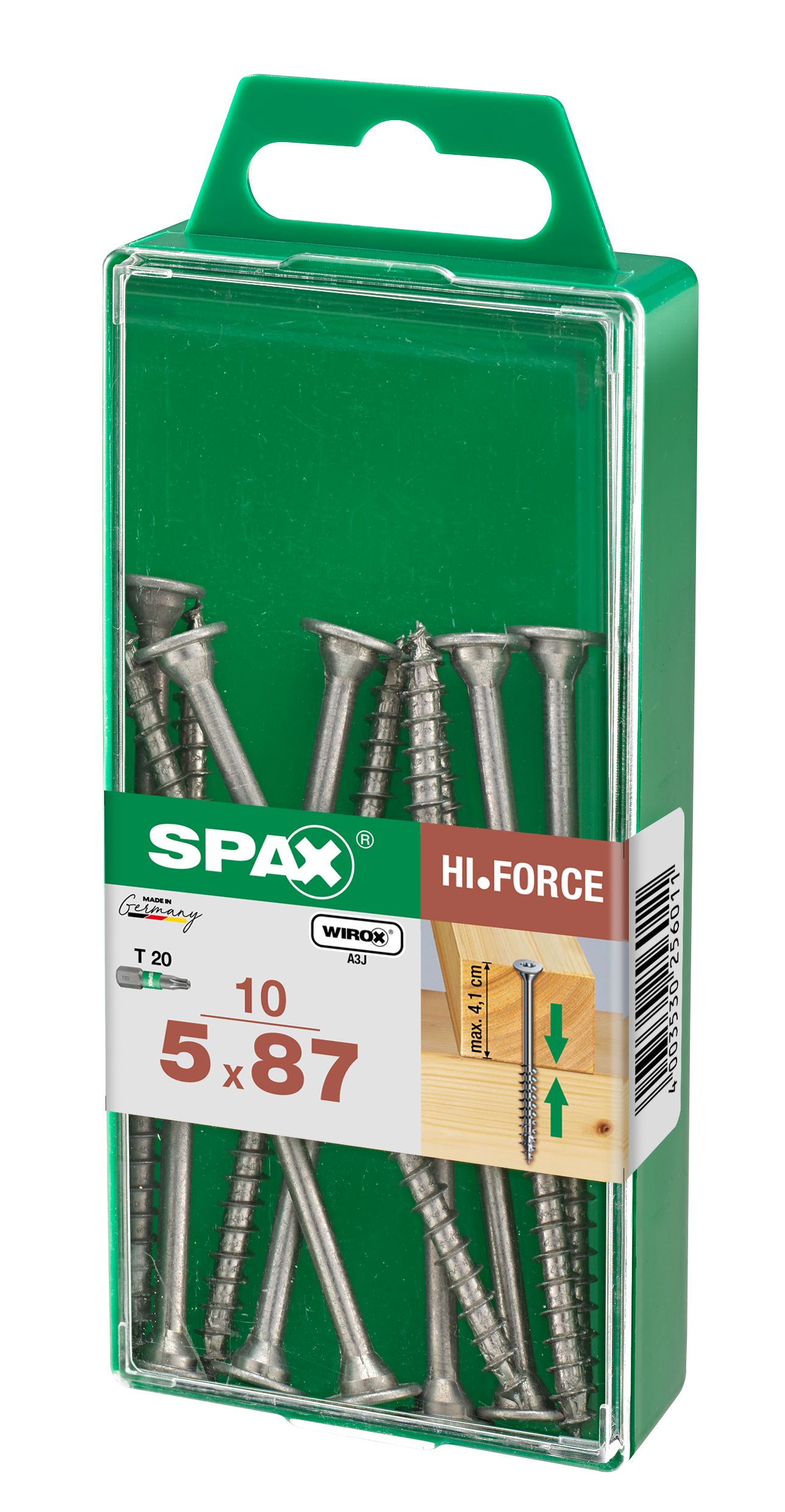 SPAX HI.FORCE T-STAR PLUS T20 WIROX M 10 UD.