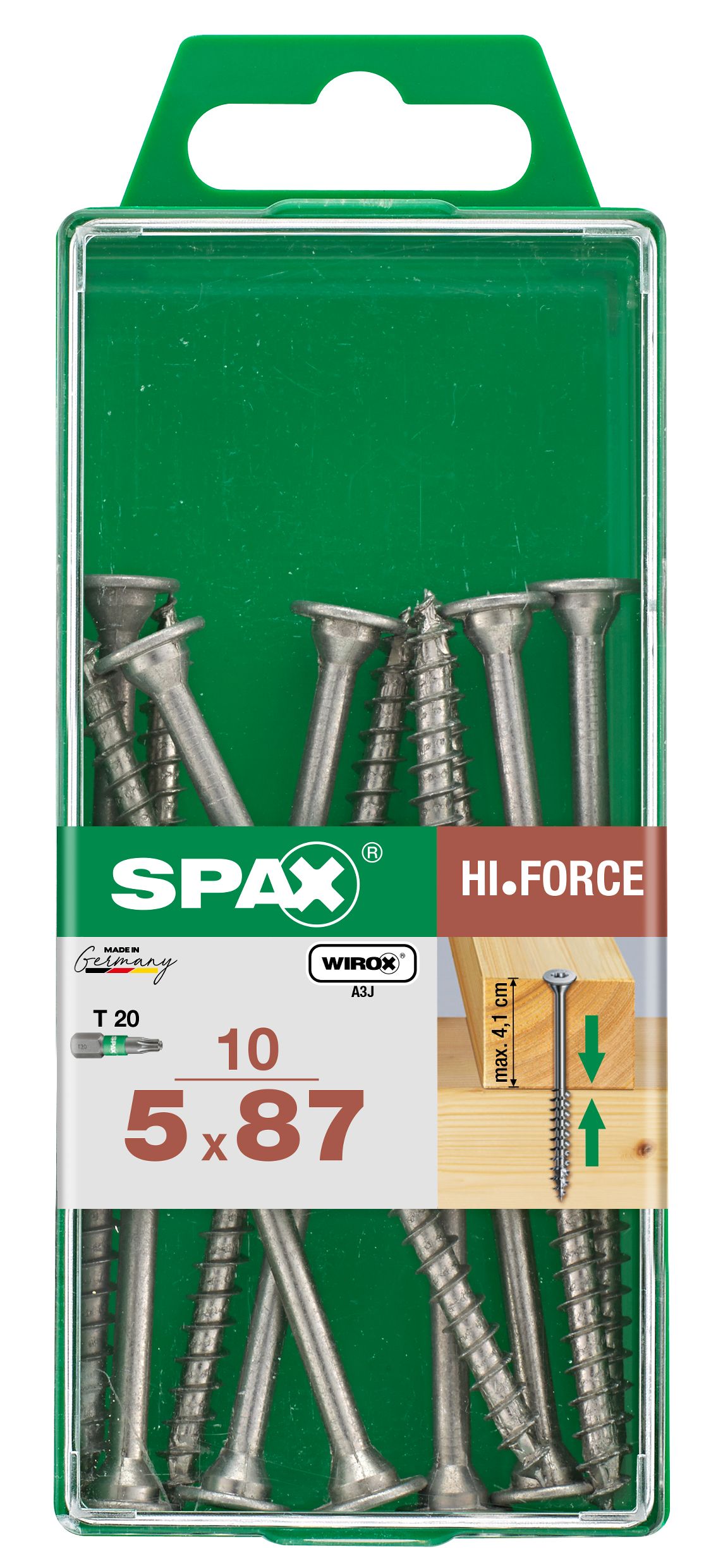SPAX HI.FORCE T-STAR PLUS T20 WIROX M 10 UD.