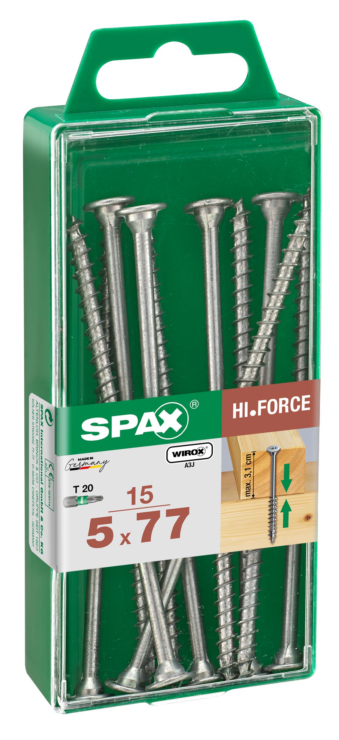 SPAX HI.FORCE T-STAR PLUS T20 WIROX M 10 UD.