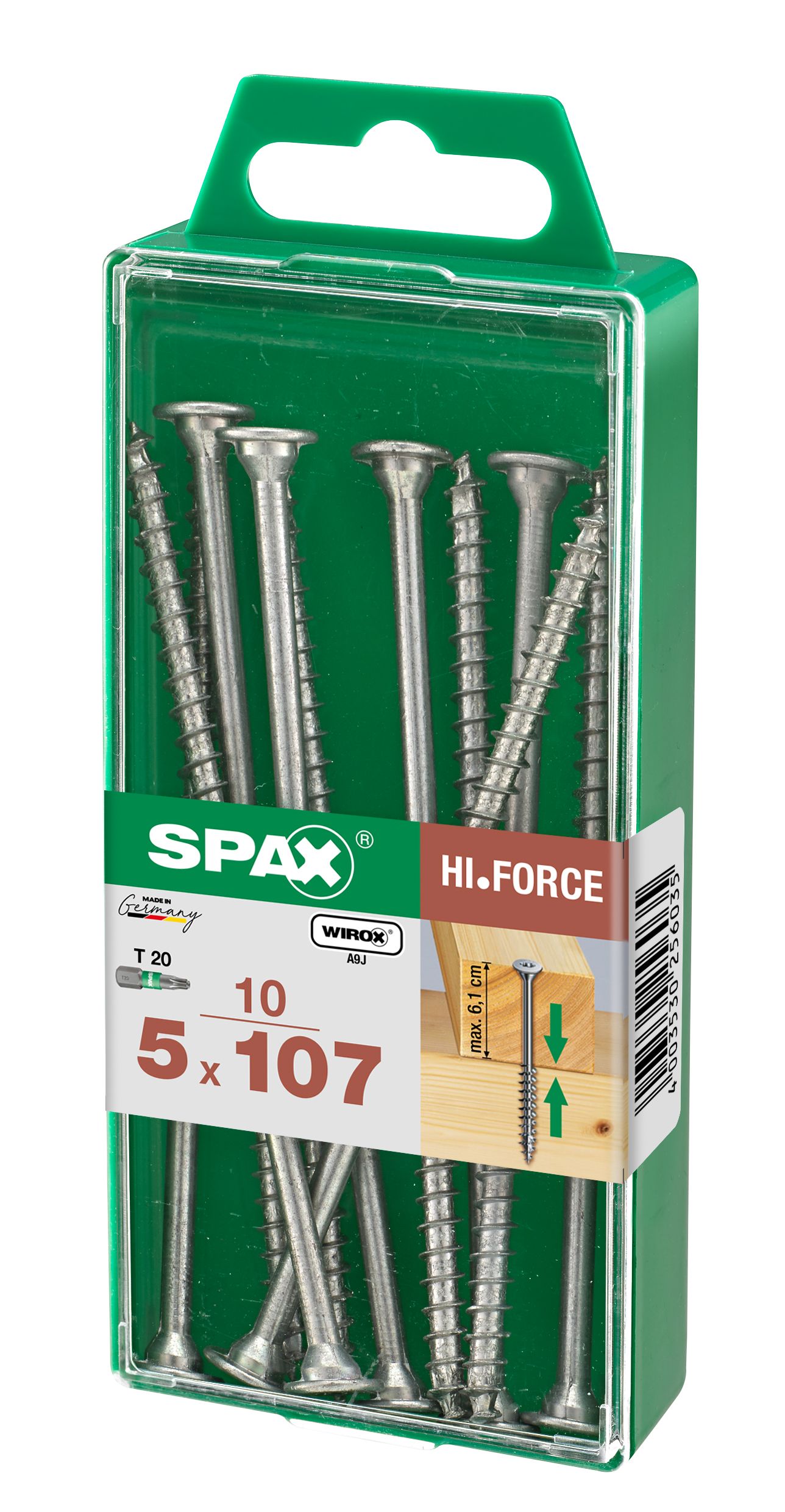 SPAX HI.FORCE T-STAR PLUS T20 WIROX M 10 UD.