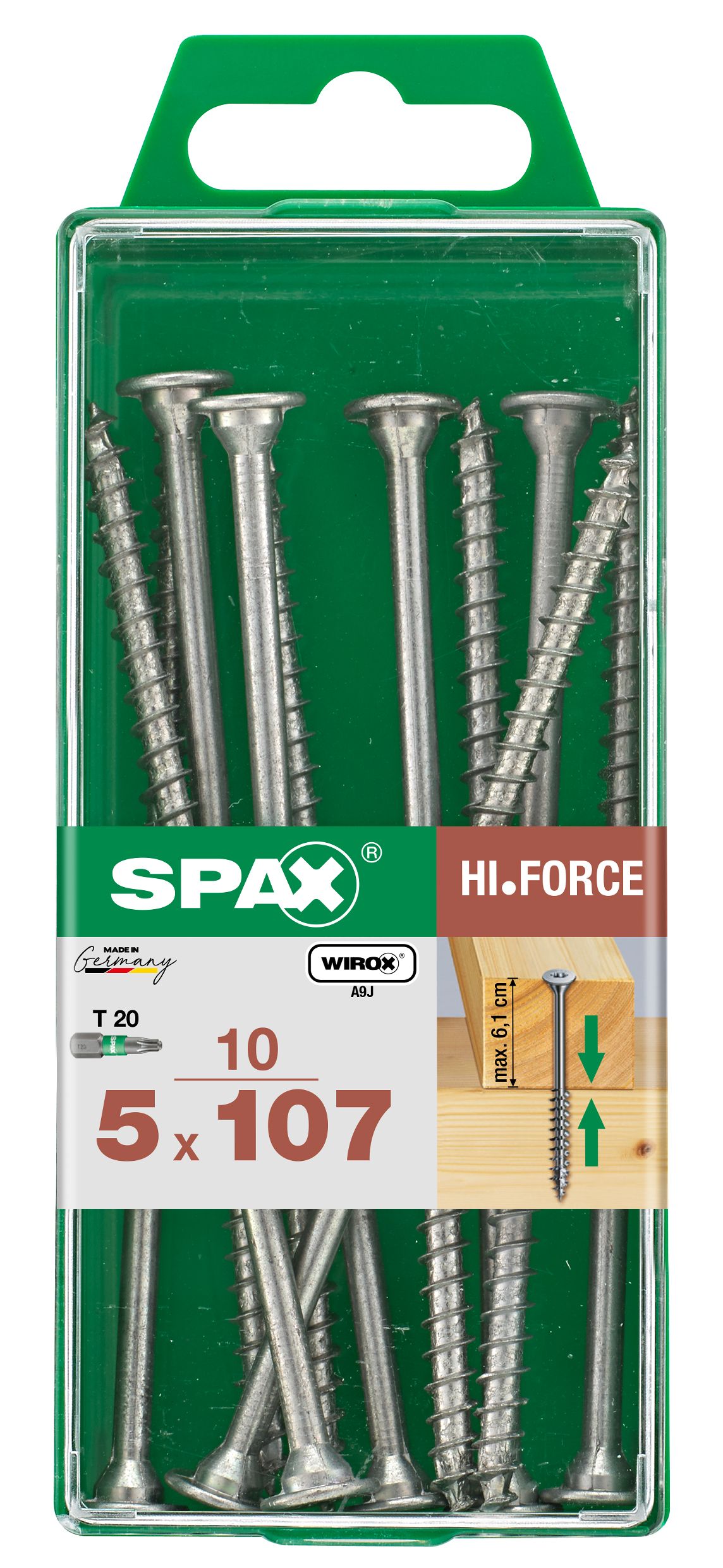 SPAX HI.FORCE T-STAR PLUS T20 WIROX M 10 UD.