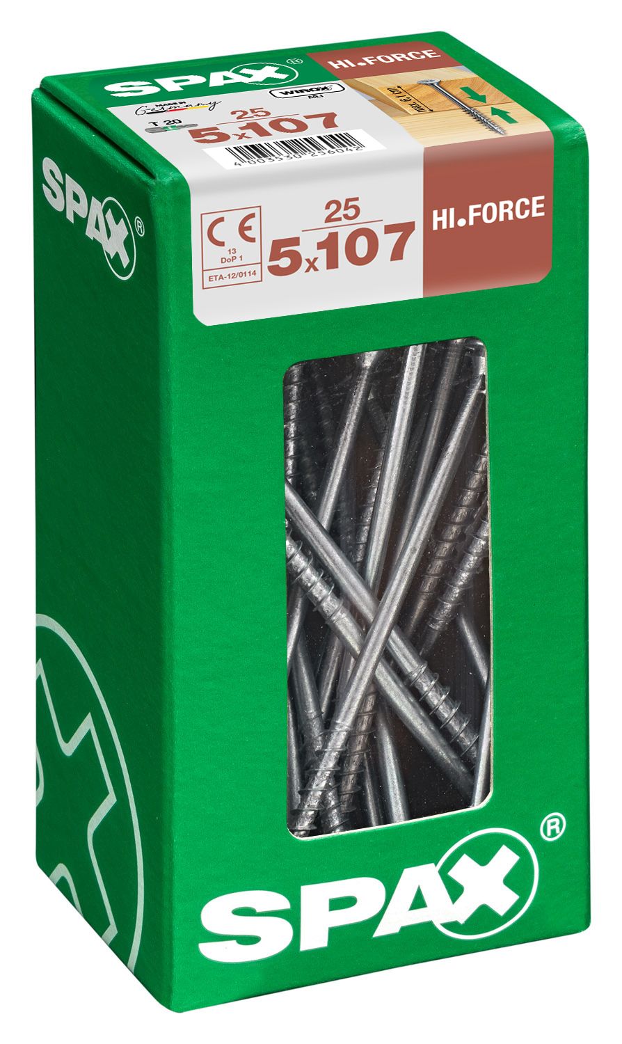 SPAX HI.FORCE T-STAR PLUS T20 WIROX L 25 UD.