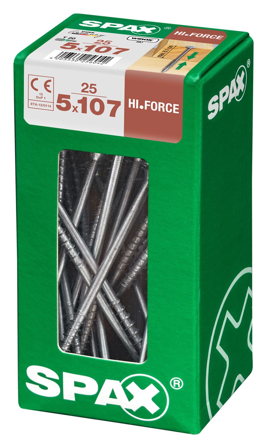 SPAX HI.FORCE T-STAR PLUS T20 WIROX L 25 UD.