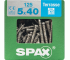 TERRAZA SPAX T-STAR PLUS T25 A2 INOXIDABLE XXL 125 UD.