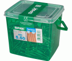 TERRAZA SPAX T-STAR PLUS T25 A2 INOXIDABLE CAJA DE PLÁSTICO CON ASA M 400 UD.