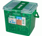 TERRAZA SPAX T-STAR PLUS T25 A2 INOXIDABLE CAJA DE PLÁSTICO CON ASA M 300 UD.