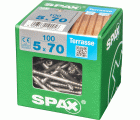 TERRAZA SPAX T-STAR PLUS T25 A2 INOXIDABLE XXL 100 UD.