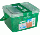 TERRAZA SPAX T-STAR PLUS T25 A2 INOXIDABLE ACABADO BRONCE CAJA DE PLÁSTICO CON ASA S 230 UD.