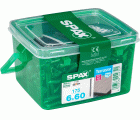 TERRAZA SPAX T-STAR PLUS T25 A4 INOXIDABLE CAJA DE PLÁSTICO CON ASA S 175 UD.