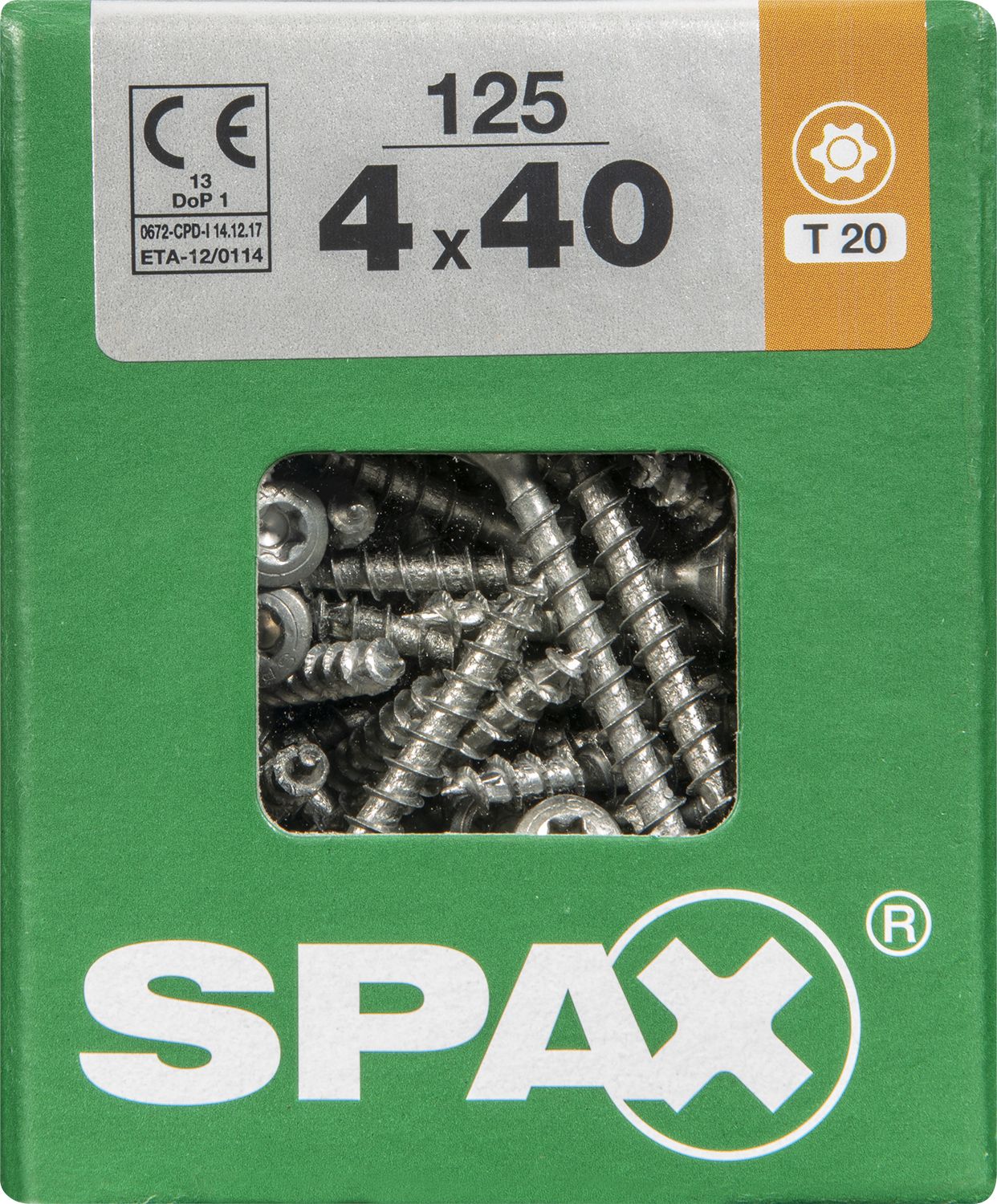 CABEZA GOTA DE SEBO SPAX T-STAR PLUS T20 WIROX L 125 UD.
