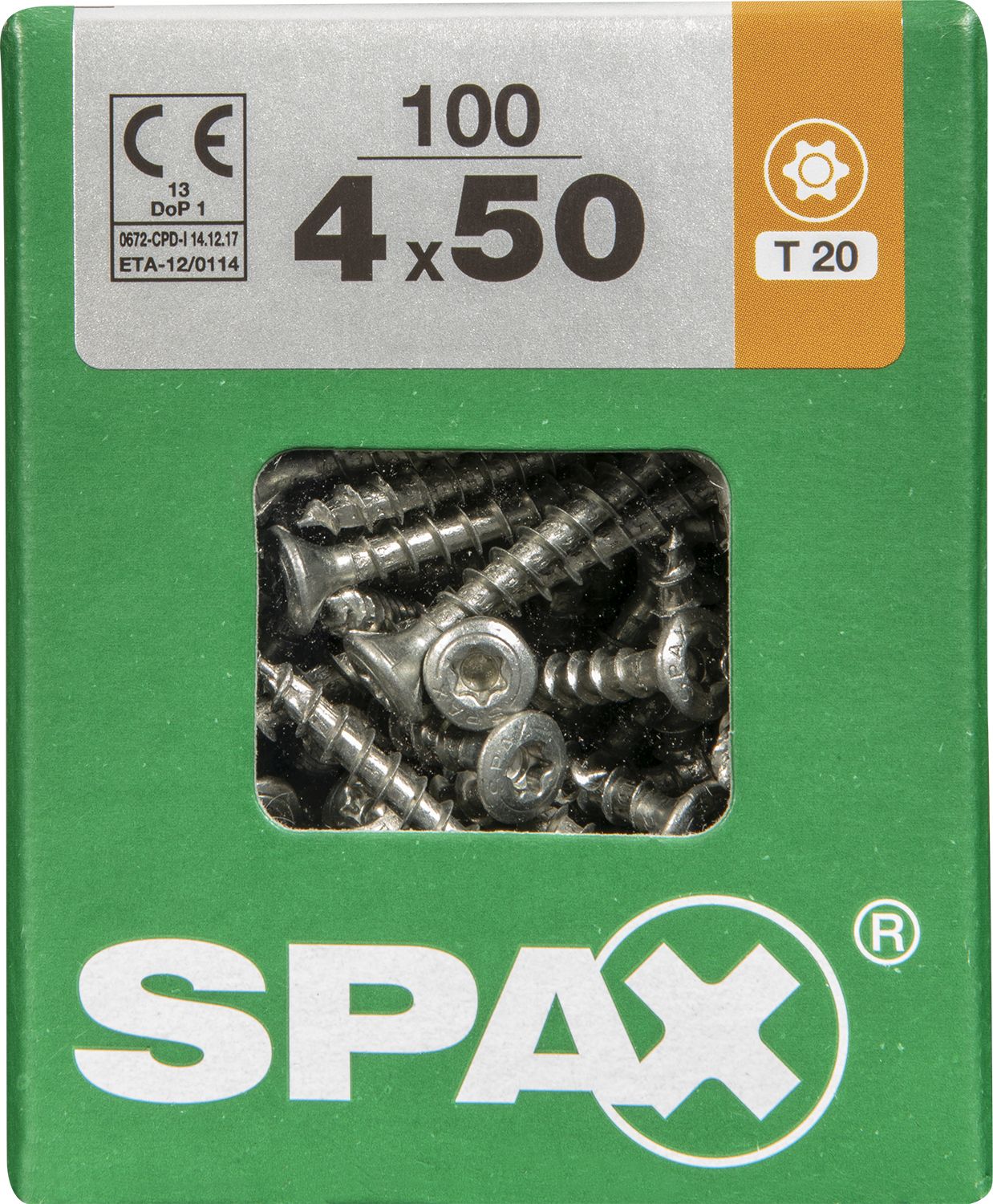 CABEZA GOTA DE SEBO SPAX T-STAR PLUS T20 WIROX L 100 UD.