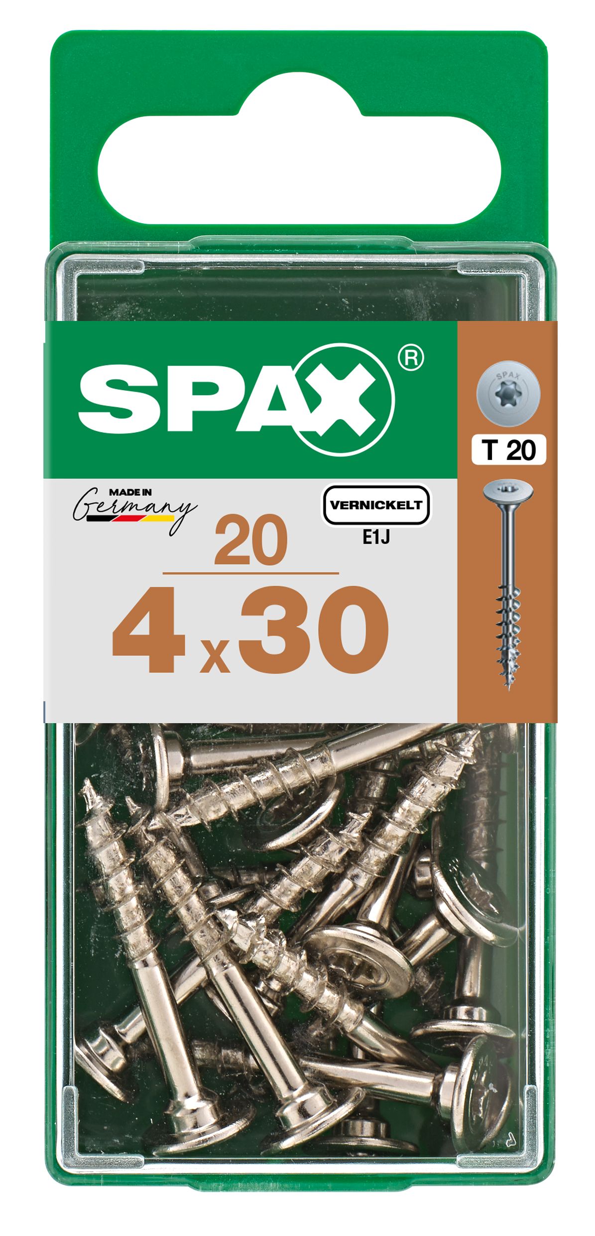 UNIÓN SPAX CUERPO T-STAR PLUS T20 NIQUELADO S 20 UD.