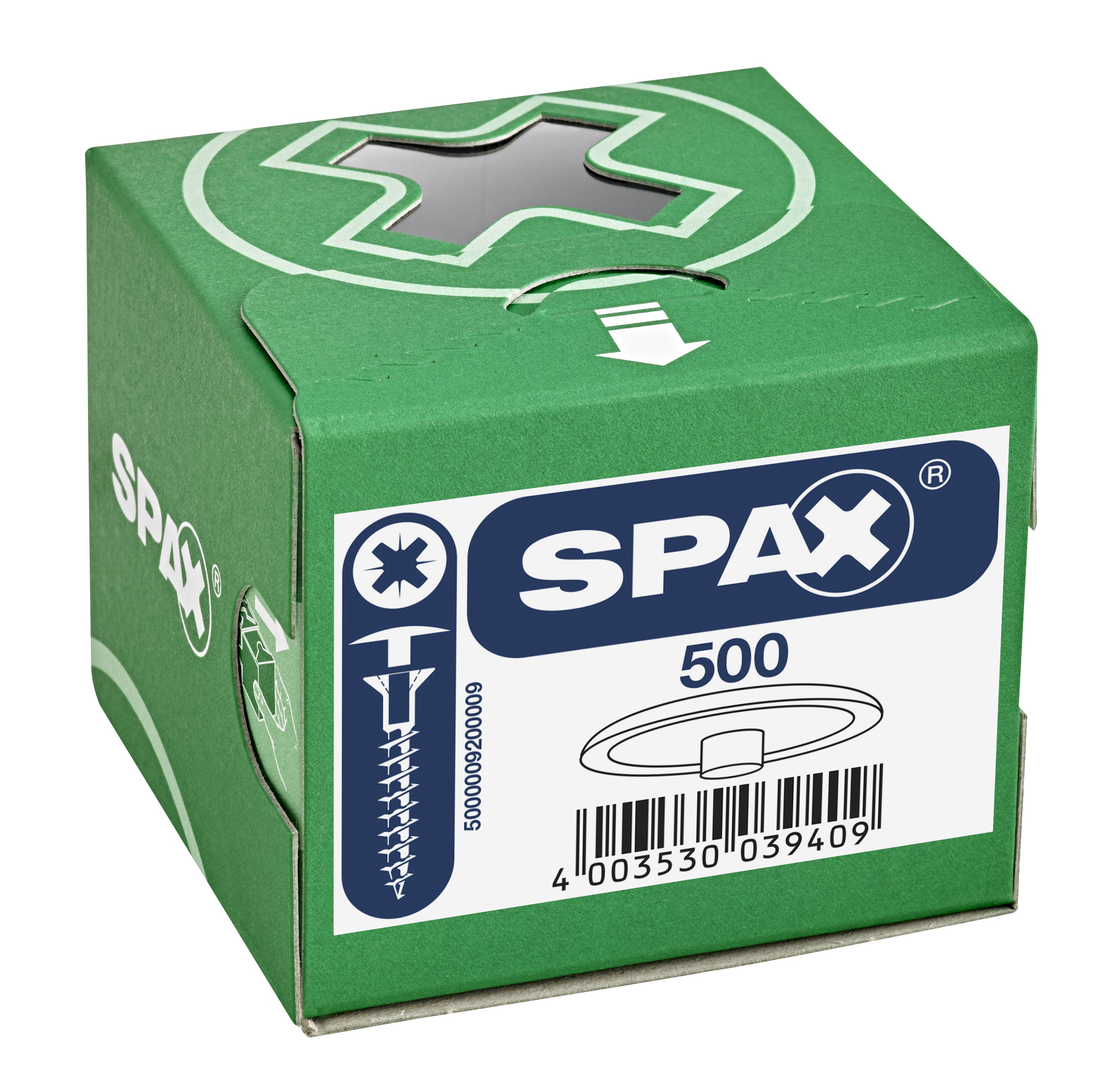 TAPONES DE PLÁSTICO CON TALADRO EN LA CABEZA SPAX-S BLANCO N.º 72