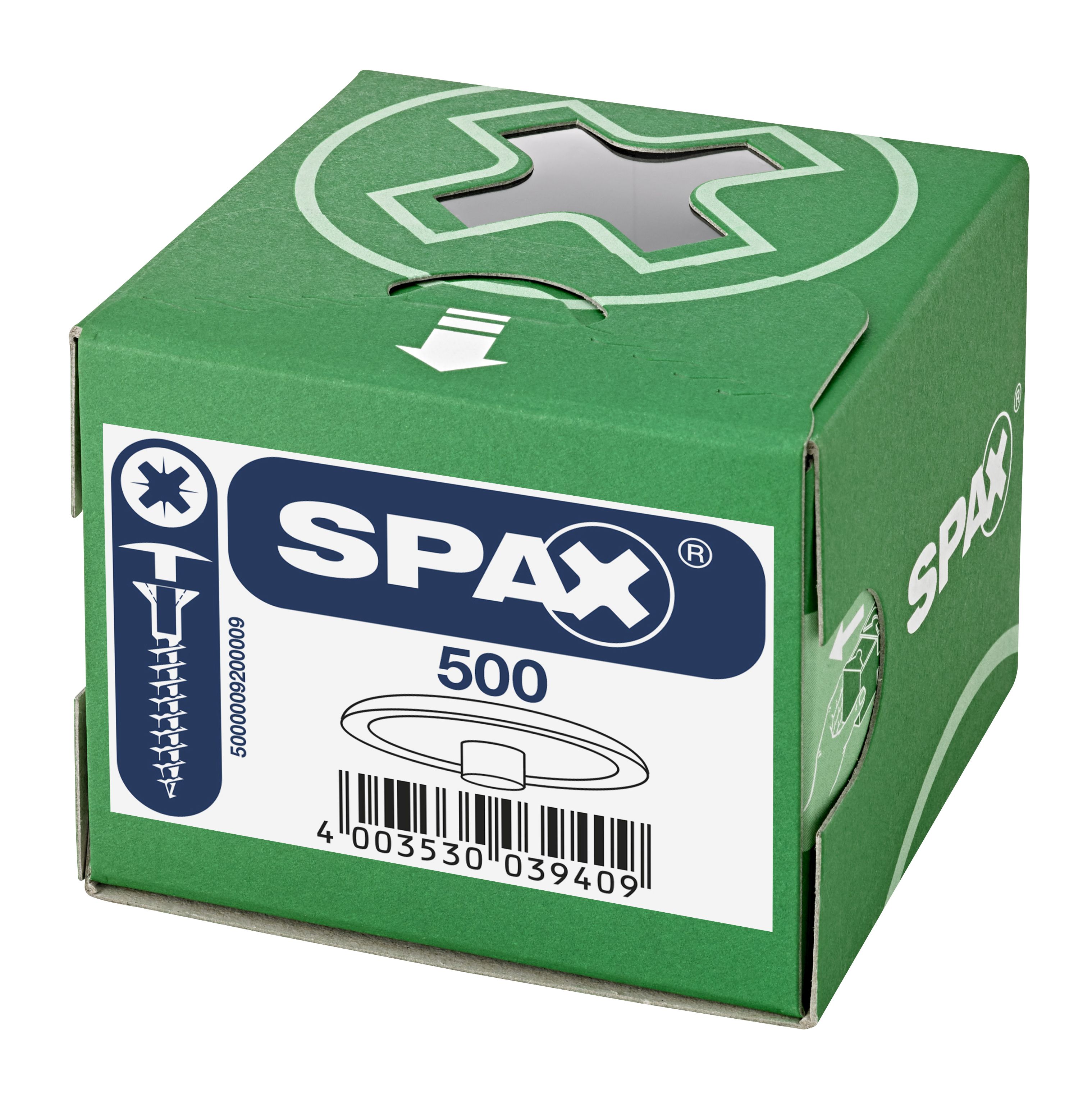 TAPONES DE PLÁSTICO CON TALADRO EN LA CABEZA SPAX-S BLANCO N.º 72