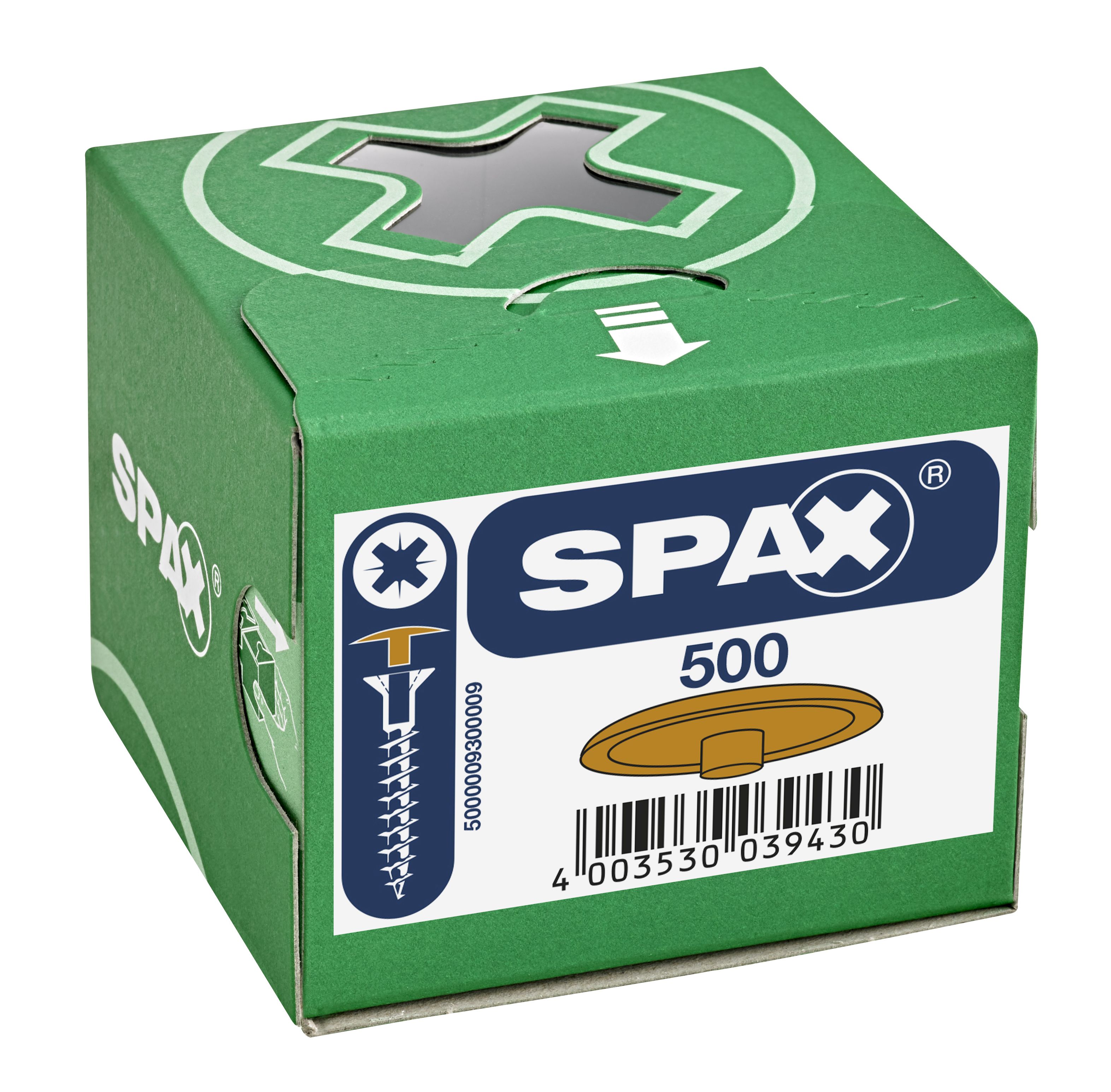 TAPONES DE PLÁSTICO CON TALADRO EN LA CABEZA SPAX-S CREMA N.º 82