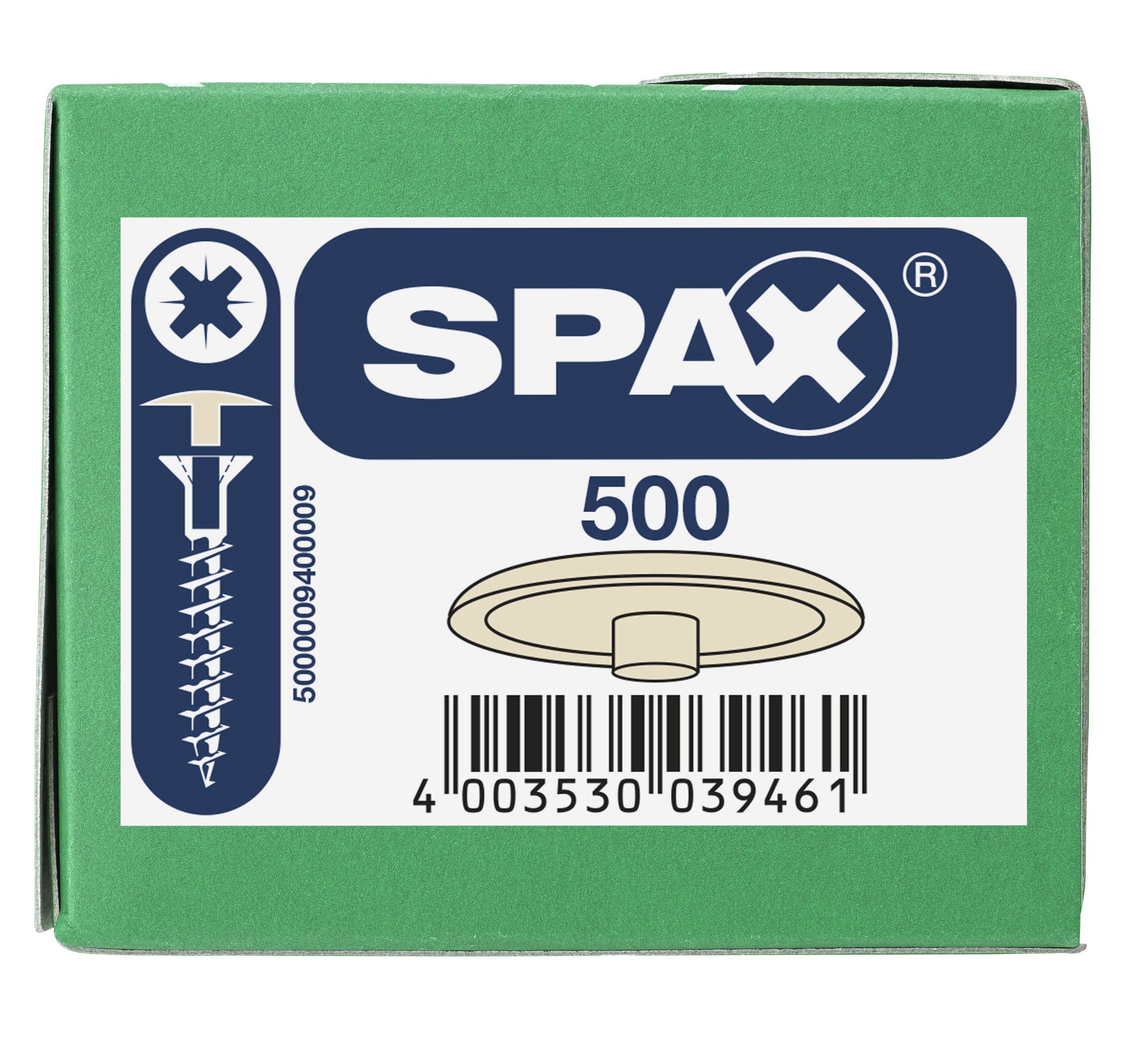 TAPONES DE PLÁSTICO CON TALADRO EN LA CABEZA SPAX-S BEIGE