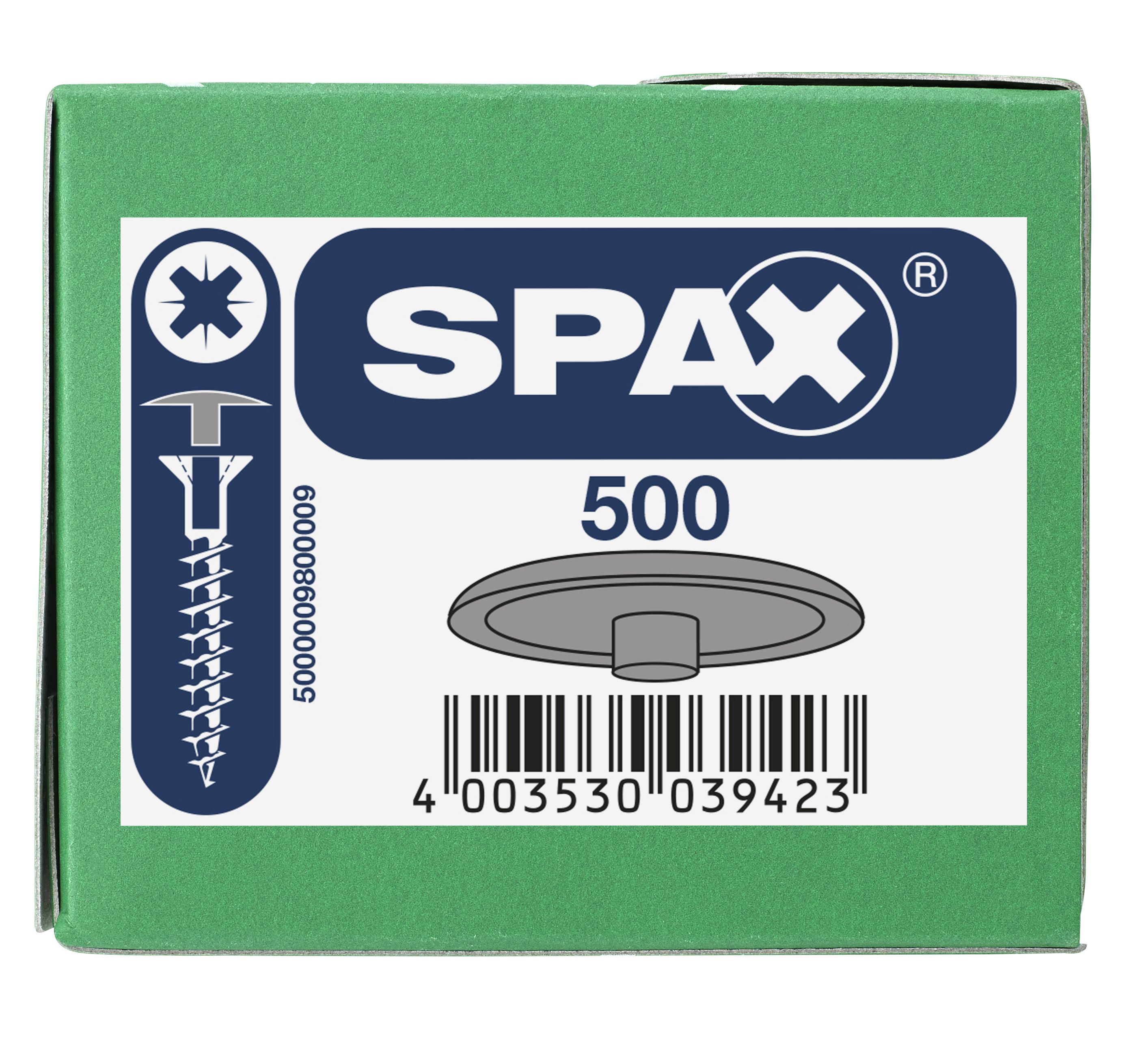 TAPONES DE PLÁSTICO CON TALADRO EN LA CABEZA SPAX-S GRIS N.º 87