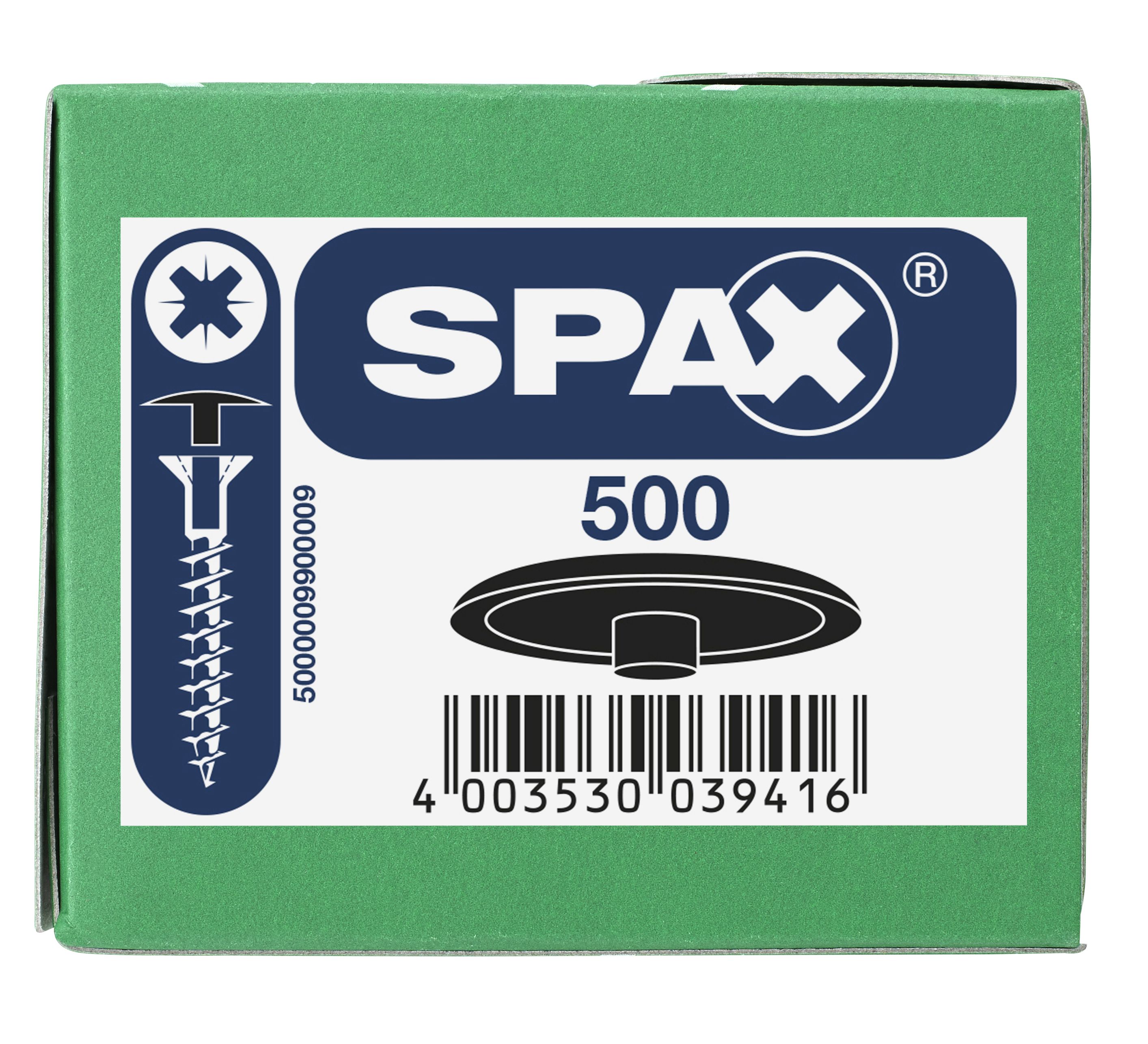 TAPONES DE PLÁSTICO CON TALADRO EN LA CABEZA SPAX-S NEGRO N.º 86