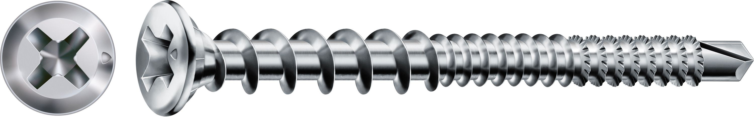 CABEZA ESPECIAL FEX BR RANURA EN CRUZ H2 ROSCA COMBINADA PUNTA PERFORADORA WIROX CONTROLADO POR MÁQUINA 2000 UD.