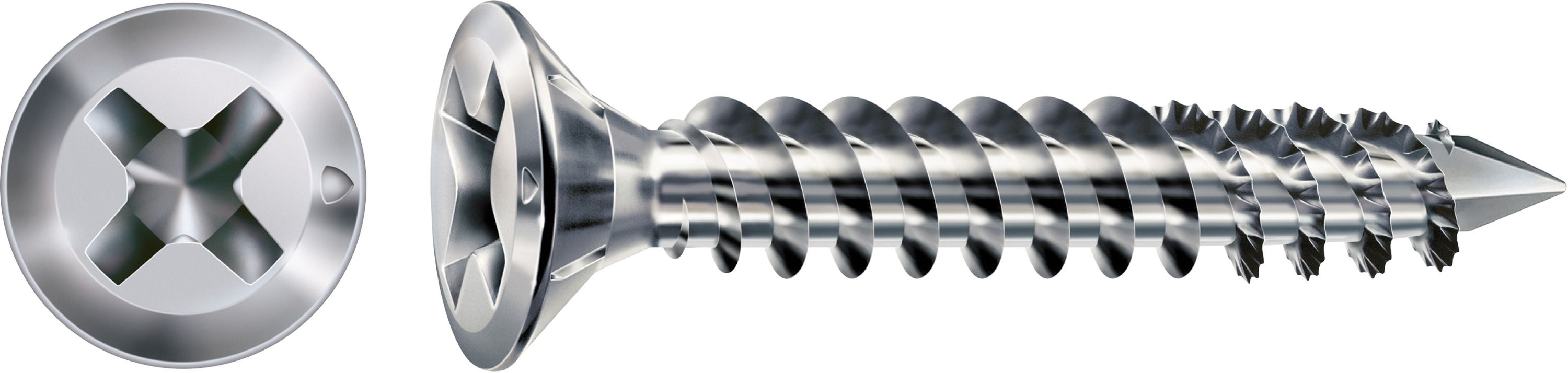 TORNILLO PARA HERRAJES FEX CABEZA ESPECIAL NERVIOS DE FRENADO RANURA EN CRUZ H2 CUT WIROX 2000 UD.