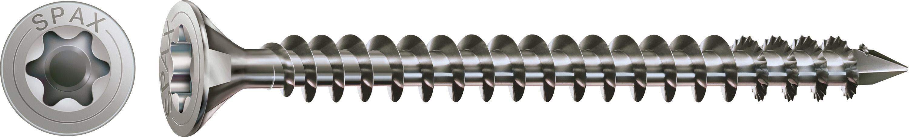 CABEZA MÚLTIPLE PLANA SPAX-S A4 T-STAR PLUS T50 ROSCA COMPLETA CUT 50 UD.