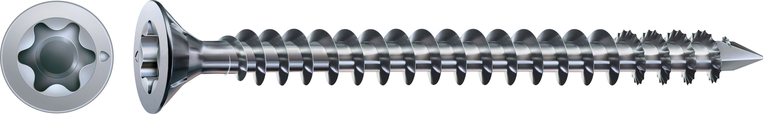 CABEZA PLANA SPAX-S NERVIOS FRESADORES T-STAR PLUS T50 ROSCA COMPLETA CUT WIROX 25 UD.