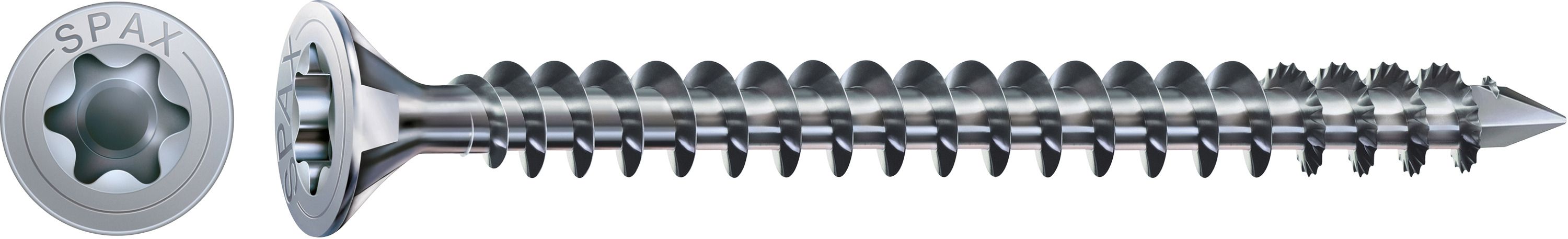 CABEZA MÚLTIPLE PLANA SPAX T-STAR PLUS T50 ROSCA COMPLETA WIROX 25 UD.