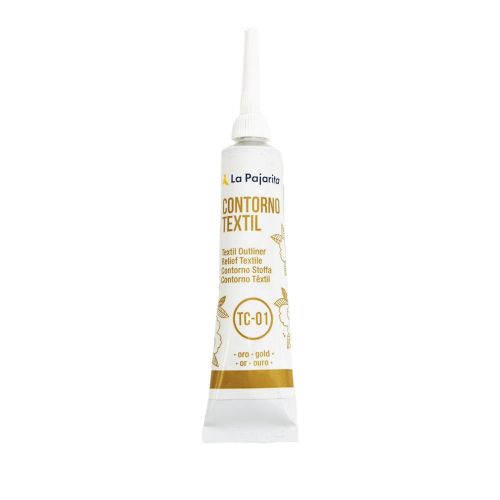 TEXTIL CONTORNO METALIZADO ORO