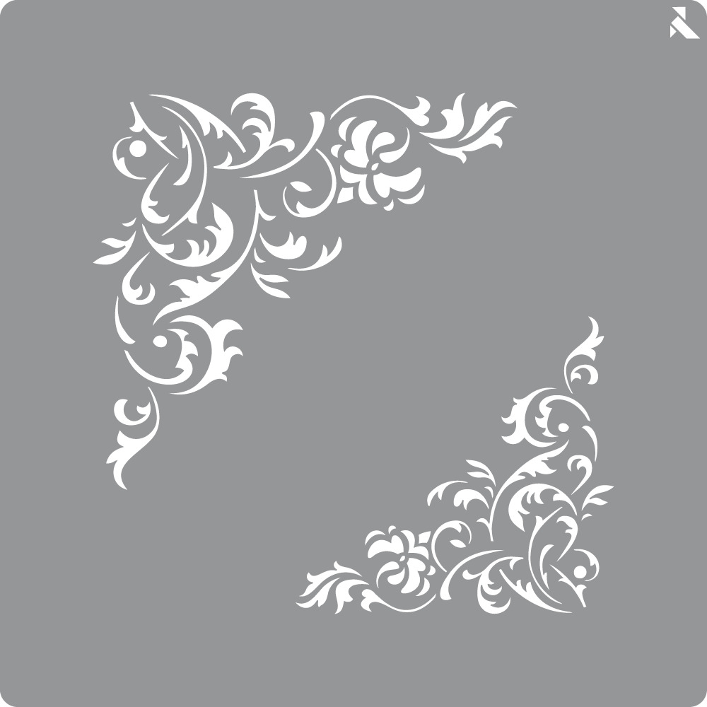 STENCIL CENEFA ESQUINAS 20X20 CM