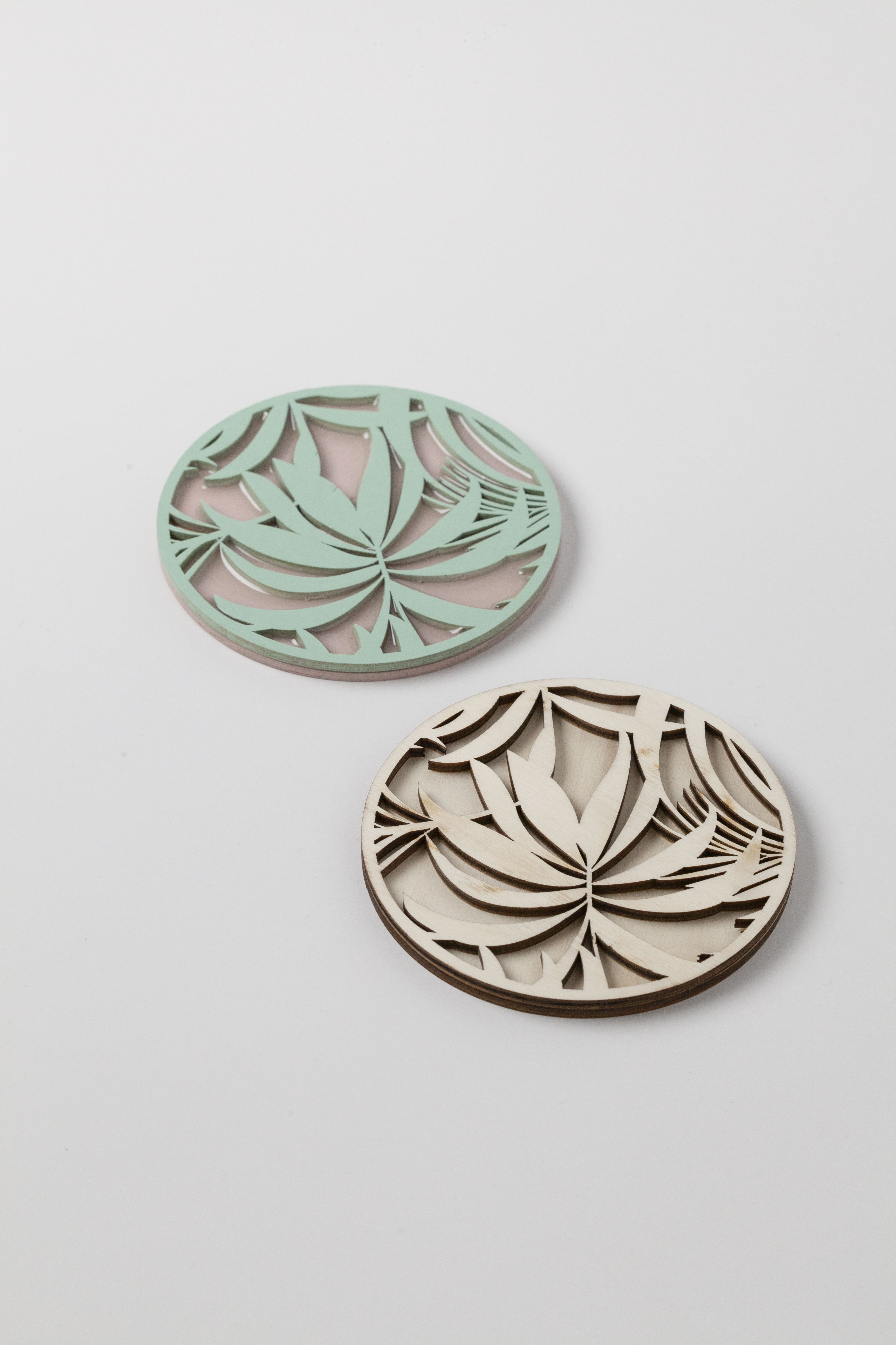 POSAVASOS HOJA TROPICAL