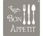 STENCIL ST-07 BON APPETIT