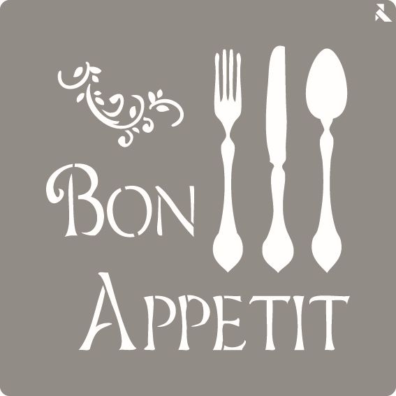 STENCIL ST-07 BON APPETIT
