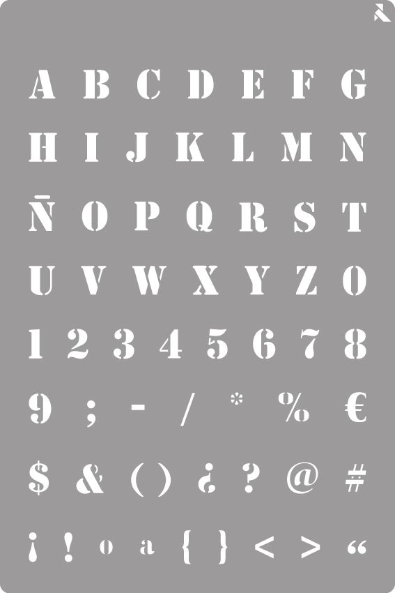STENCIL ST-23 ALPHABET