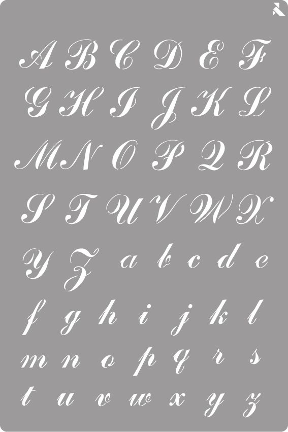 STENCIL ST-24 ROMANTIC ALPHABET