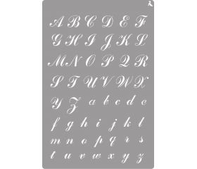 STENCIL ST-24 ROMANTIC ALPHABET