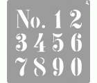 STENCIL ST-25 NUMBERS