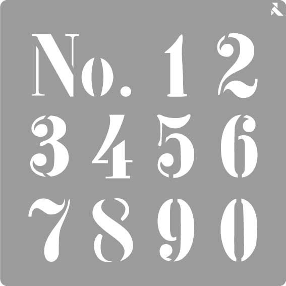 STENCIL ST-25 NUMBERS
