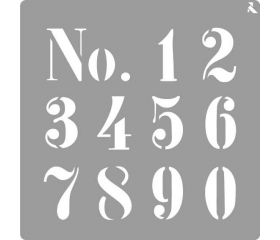 STENCIL ST-25 NUMBERS