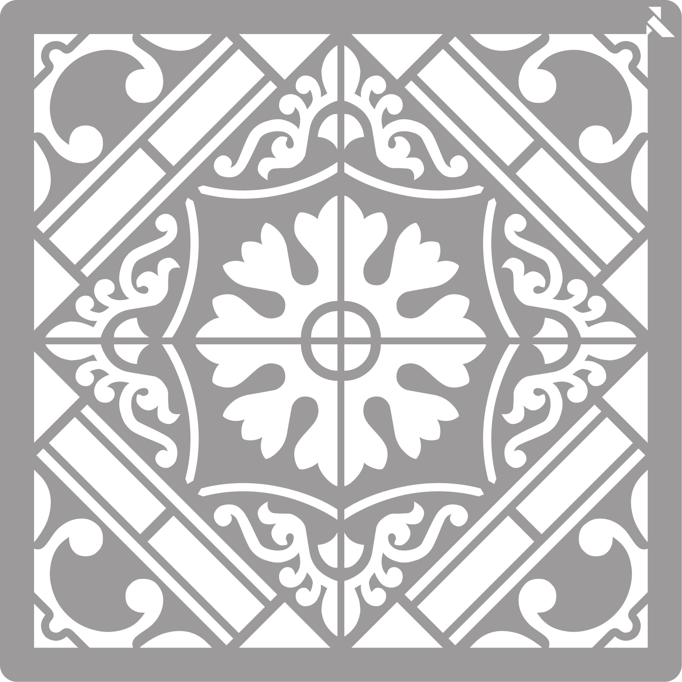 STENCIL LA PAJARITA 05 BALDOSA 40X40