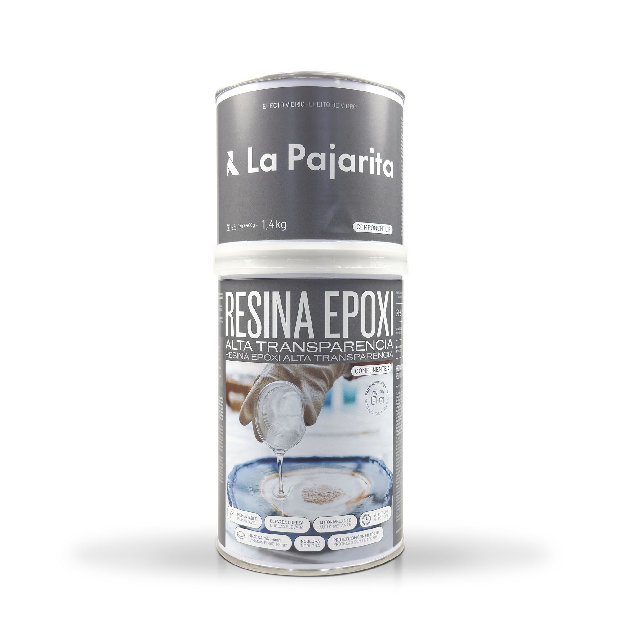 RESINA EPOXI ALTA TRANSPARENCIA 1,4KG 