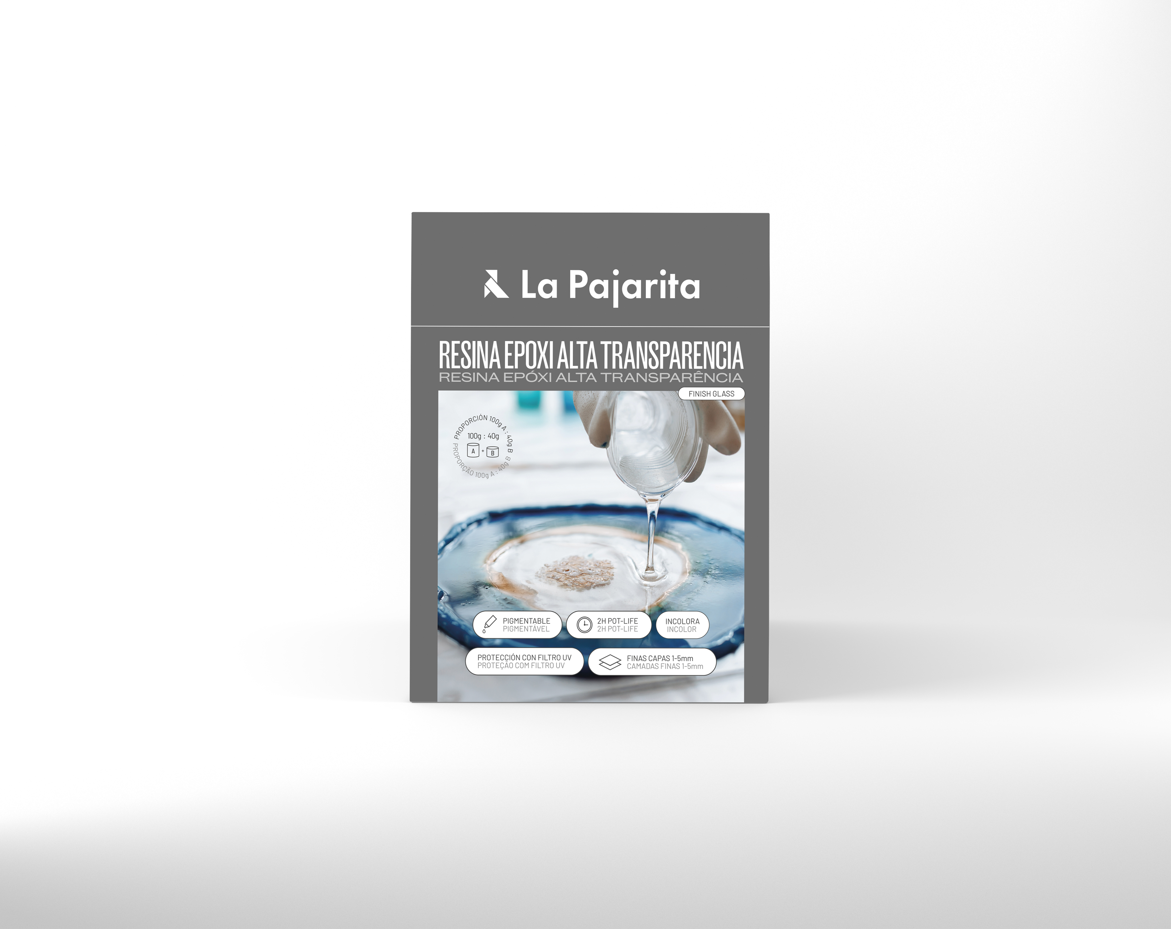 KIT RESINA EPOXI ALTA TRANSPARENCIA 175