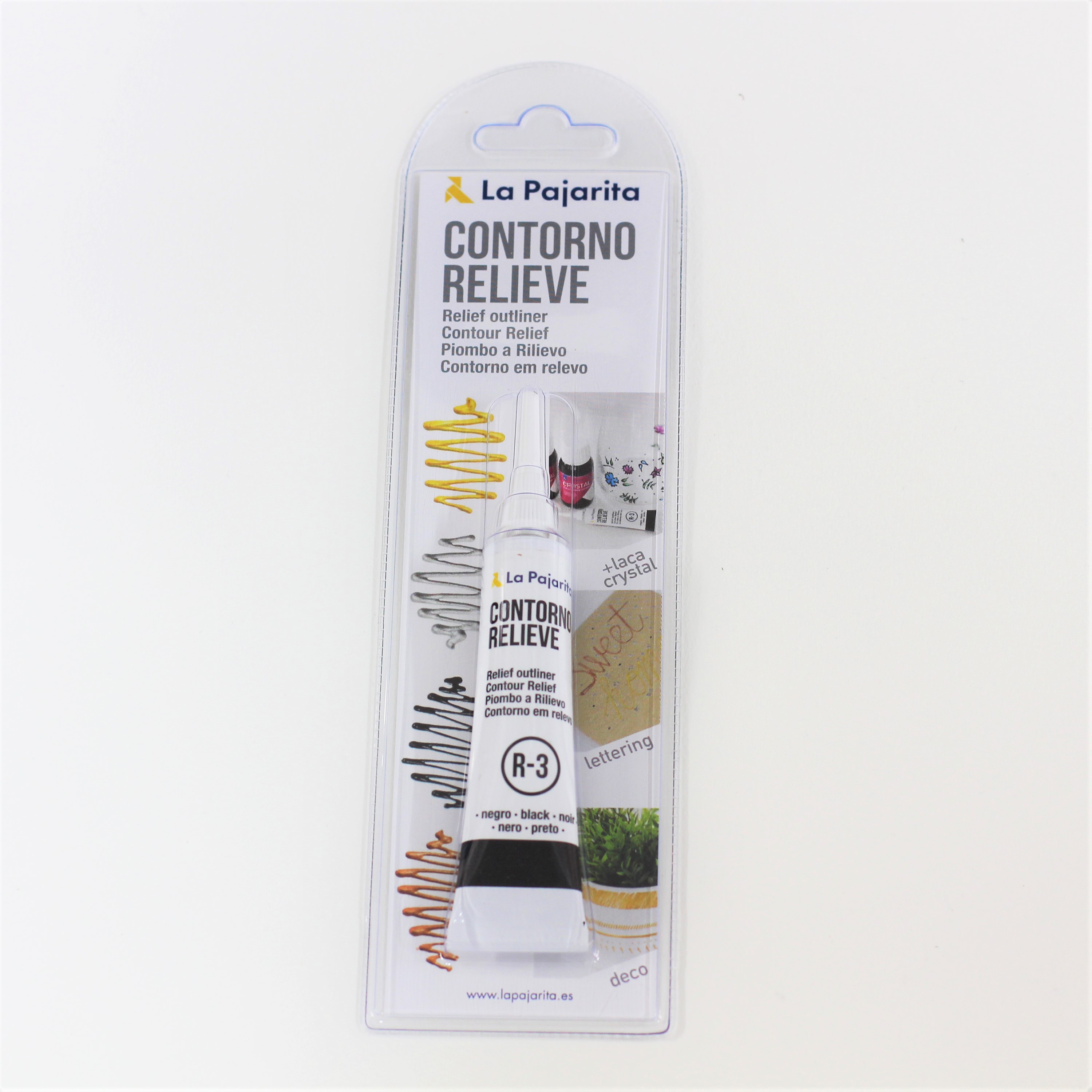 CONTORNO RELIEVE MULTISUPERFICIE  NEGRO - BLISTER