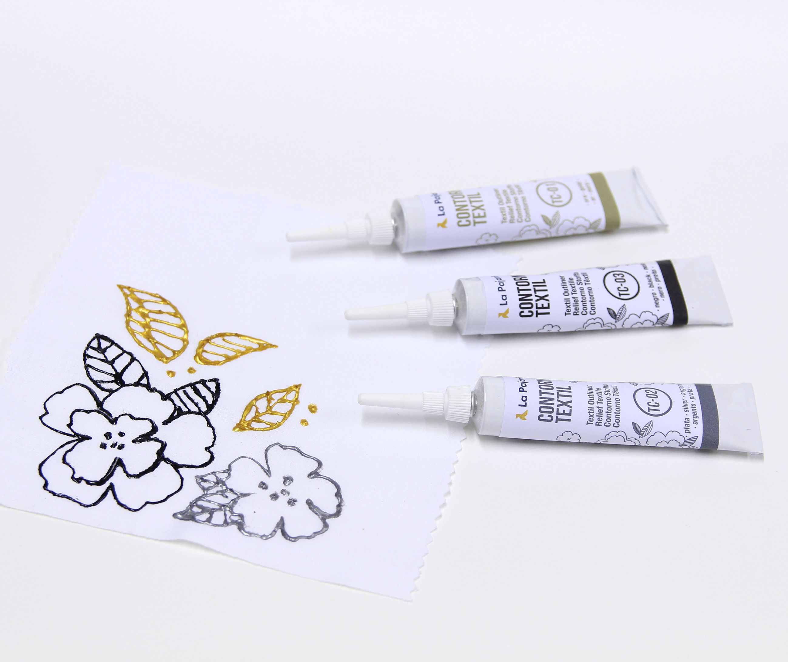 TEXTIL CONTORNO METALIZADO PLATA