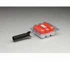 KIT 6 MINIRODILLOS 10 cm + VARILLA (3 MINIRODILLOS ESPUMA       REDONDEADA Y 3 PERLON RAYA 10 cm) Ref.3553