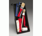 KIT PINTURA 8 PIEZAS 2 VARILLAS (MINIRODILLO ESPUMA 5cm +PERLOM RAYAS 10 cm+CUTER+PINCEL+CUBETA) Ref.3555